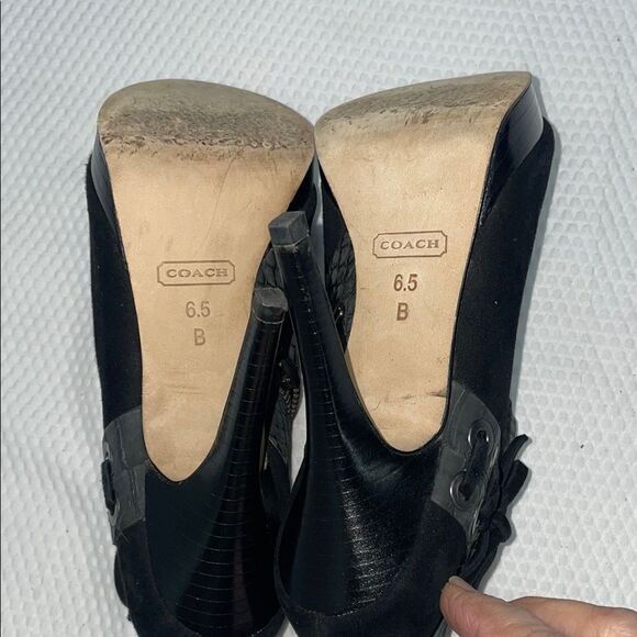 Coach Beatrice Black Ankle Booties - Picture 9 of 10